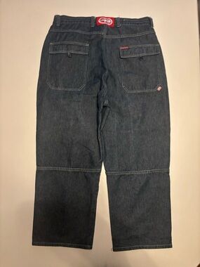 Ecko unlimited embroidered patch work Y2K jeans (Jonny blaze button)